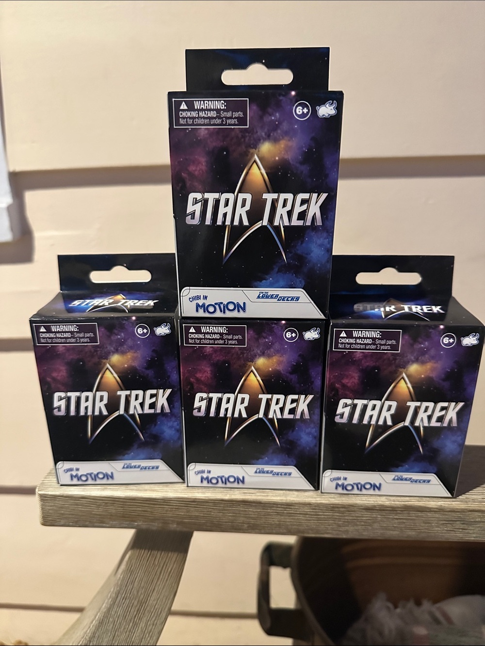 NIB Star Trek Lower Decks Chibi Motion Collectible Pack - Blind Box- set of 4